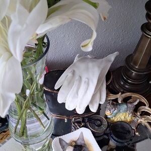 White Cotton Ladies Gloves